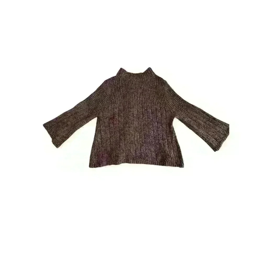 Habitat Purple Cardigan Button Down Sweater With Pockets‎ & Bell Sleeves XLX